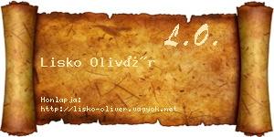 Lisko Olivér névjegykártya